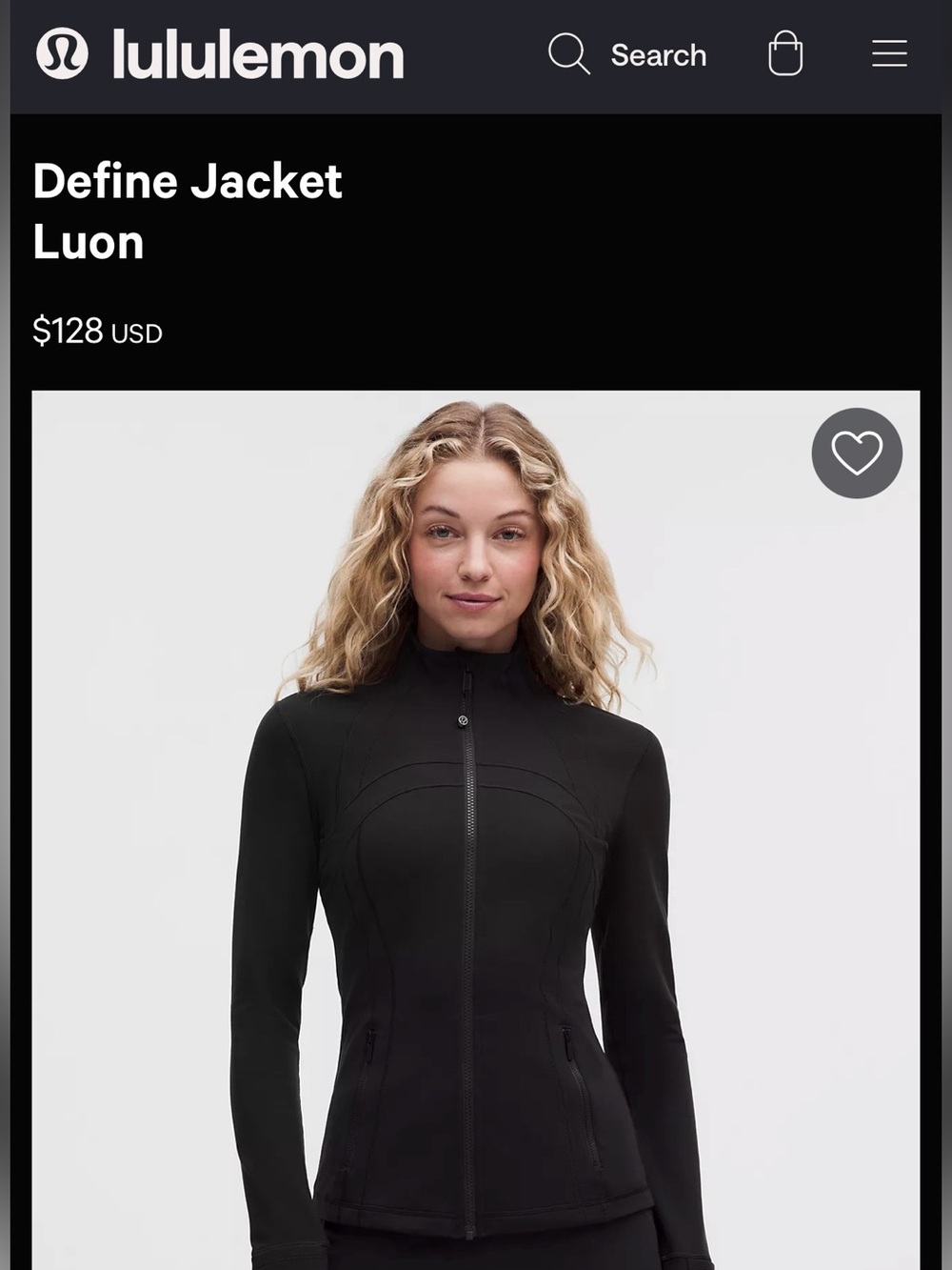 lululemon athletica Black Full-Zip Utility Jacket